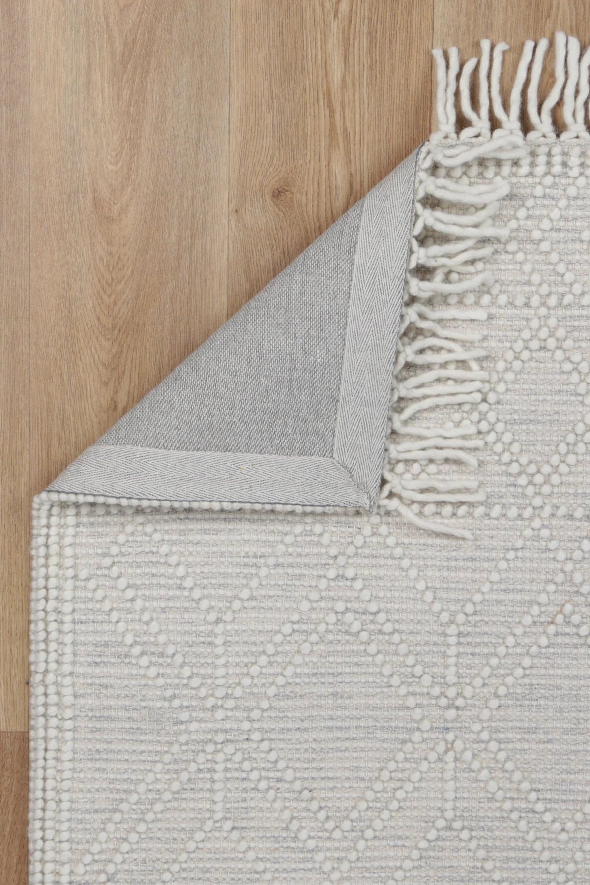 Pearl Ivory Grey Wool Rug