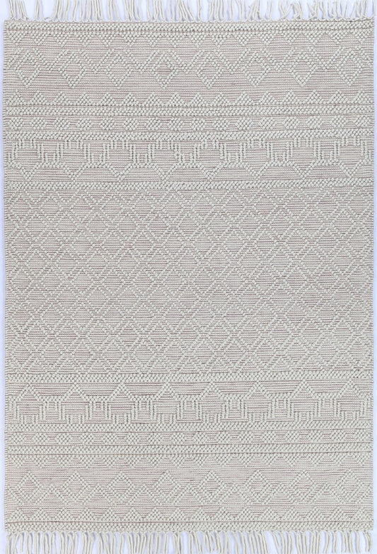 Luzo Ivory Pink Wool Rug