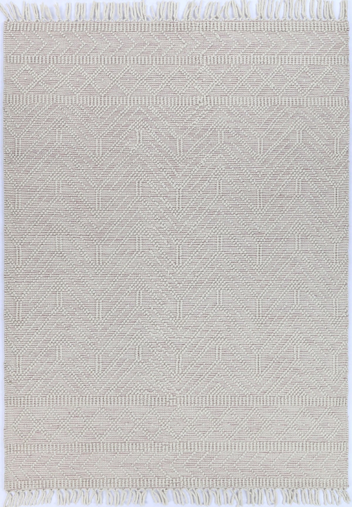 Luxe Ivory Pink Wool Rug