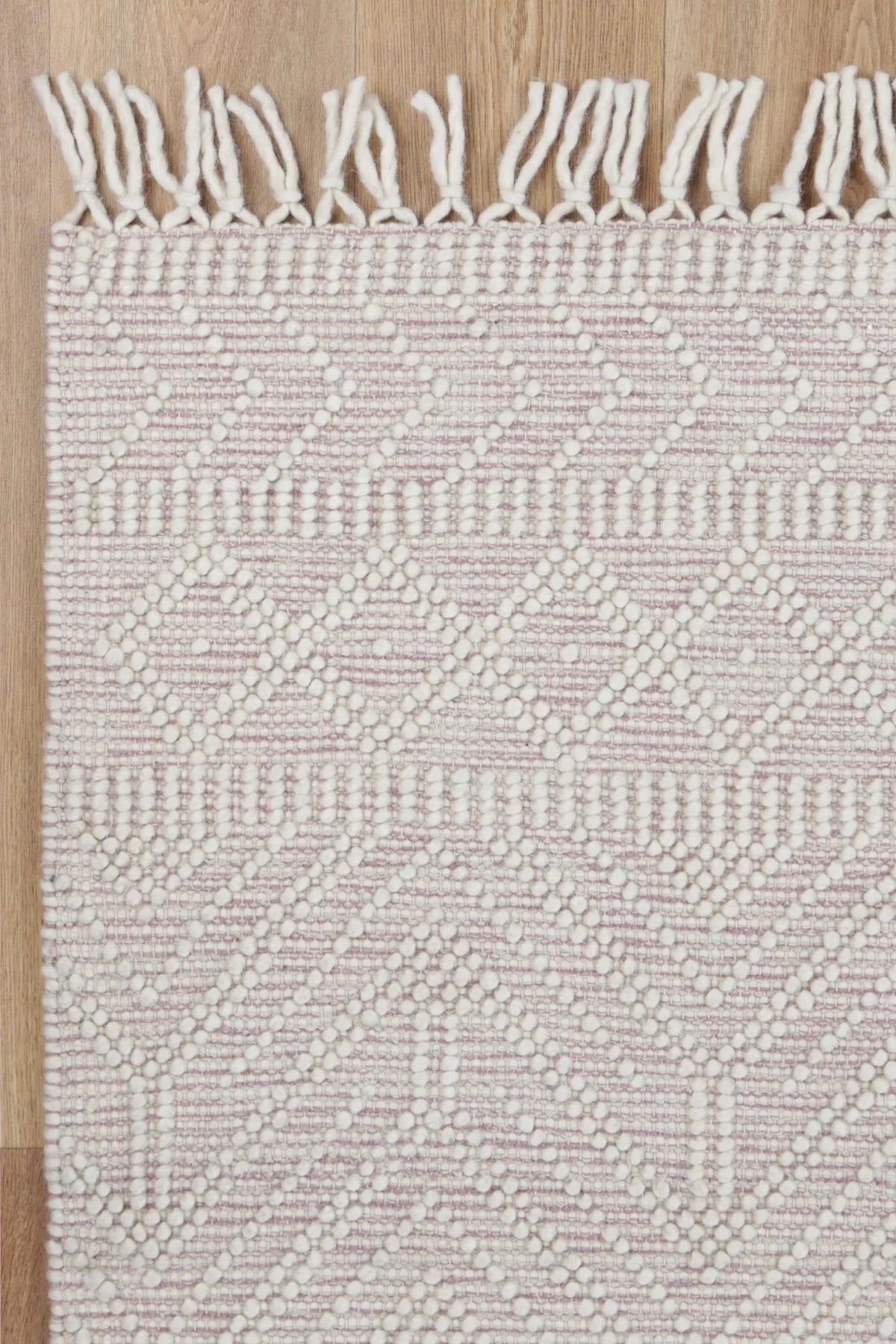 Luxe Ivory Pink Wool Rug