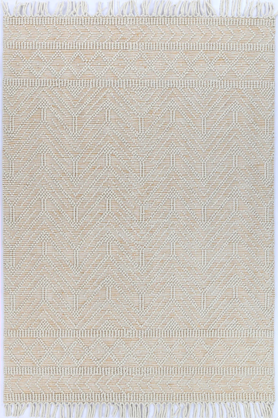 Luxe Ivory Beige Wool Rug