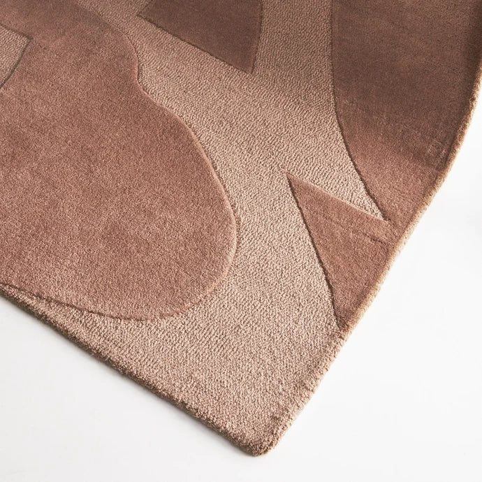 Sienna Dune Abstract Wool Rug