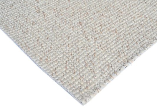 Platinum Ivory Brown Wool Rug
