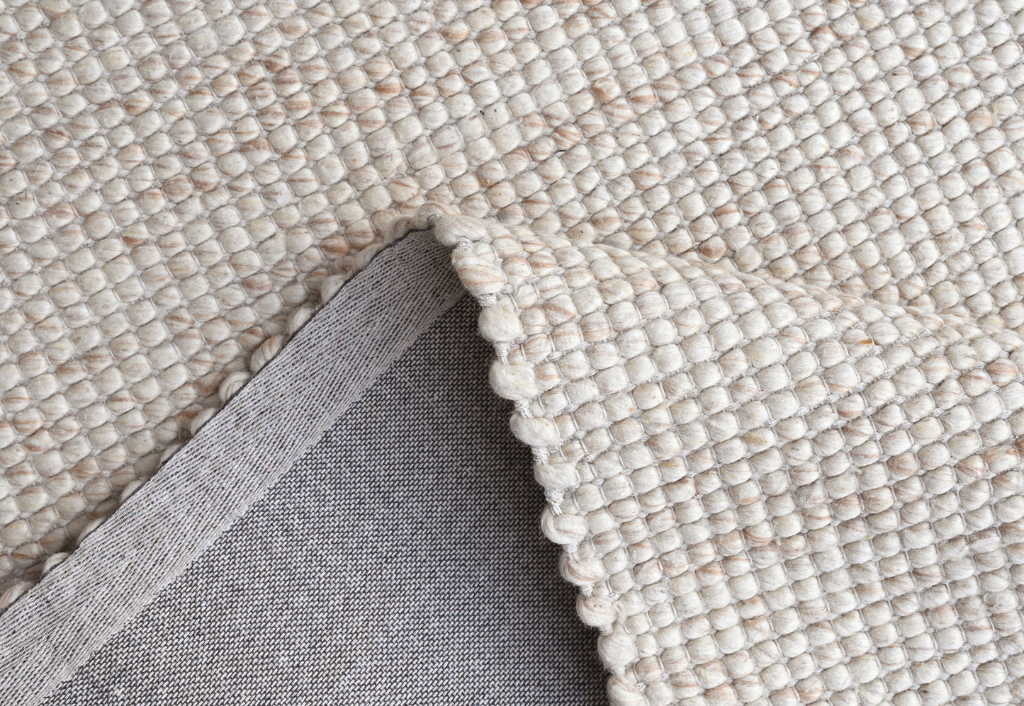 Platinum Ivory Brown Wool Rug