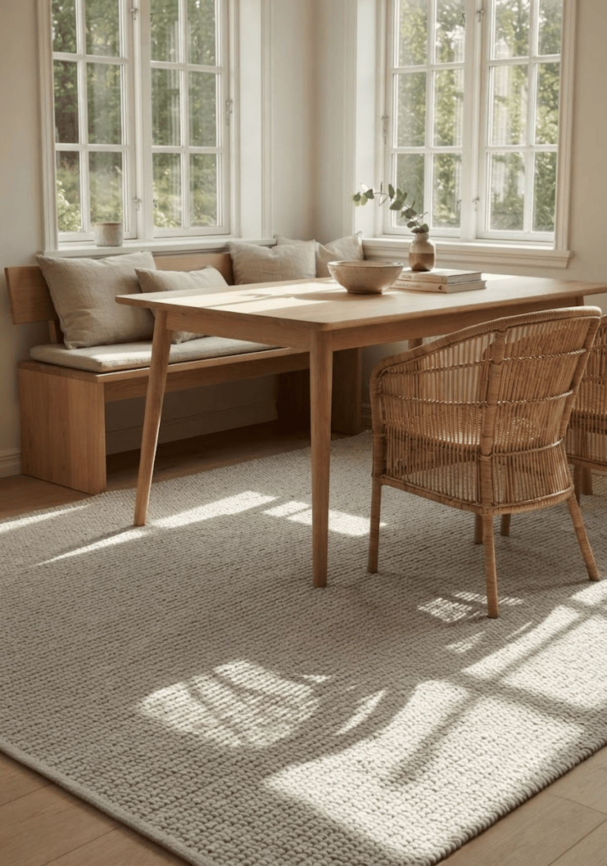 Basket Ivory Wool Rug