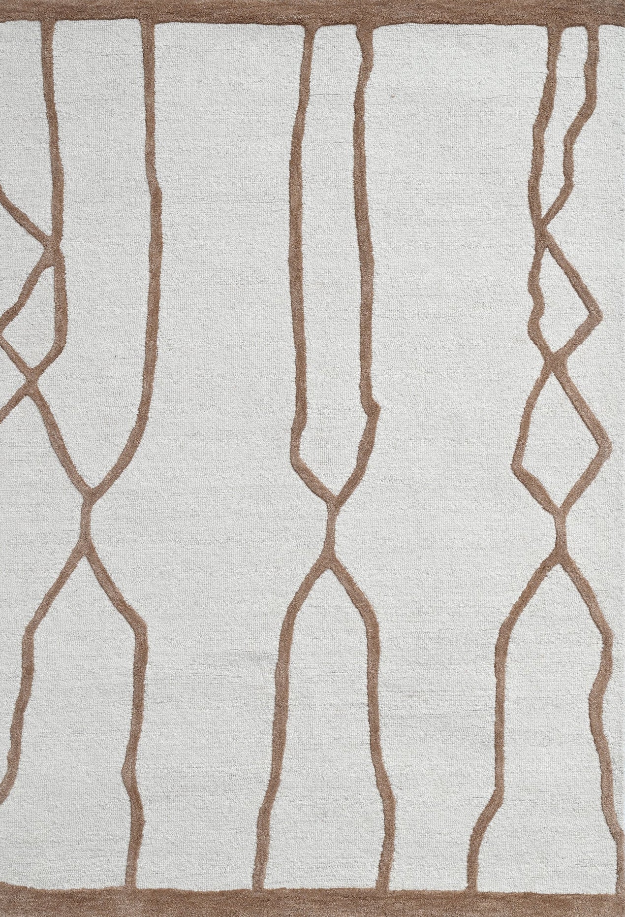 Mehari Ivory & Gold Wool Rug