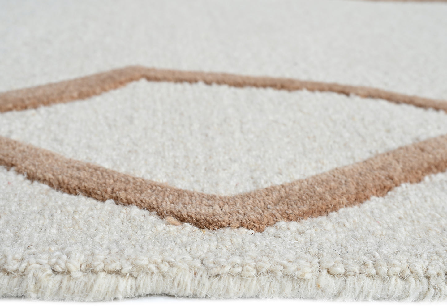 Mehari Ivory & Gold Wool Rug