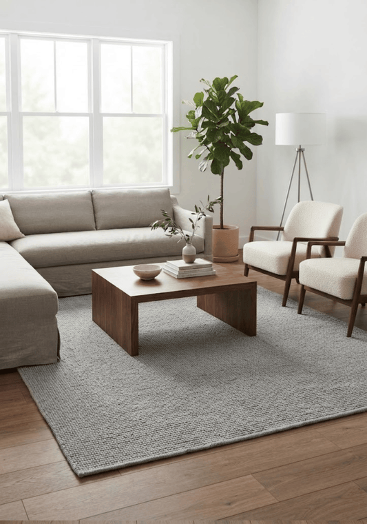 Palmero Grey Wool Rug