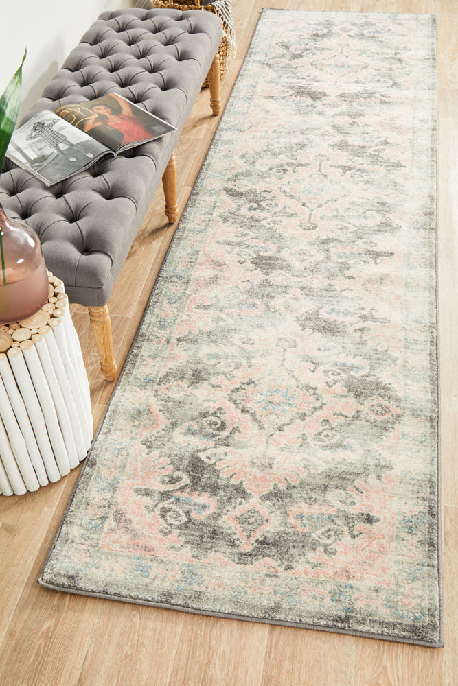 Linea Grey Multicolor Runner Rug