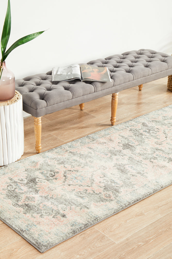 Linea Grey Multicolor Runner Rug