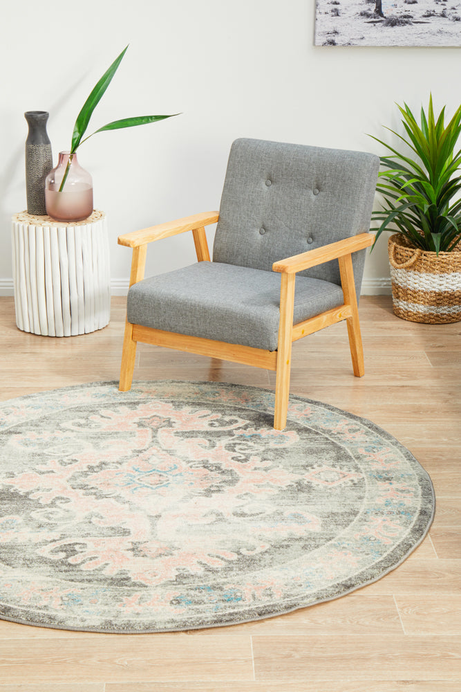 Linea Grey Round Rug