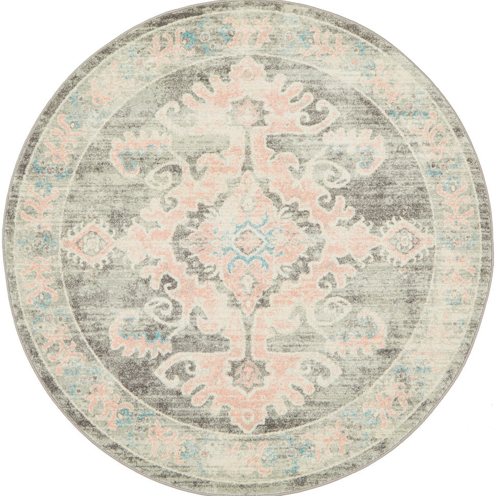 Linea Grey Round Rug