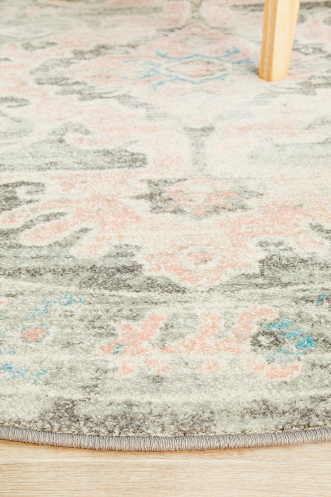 Linea Grey Round Rug