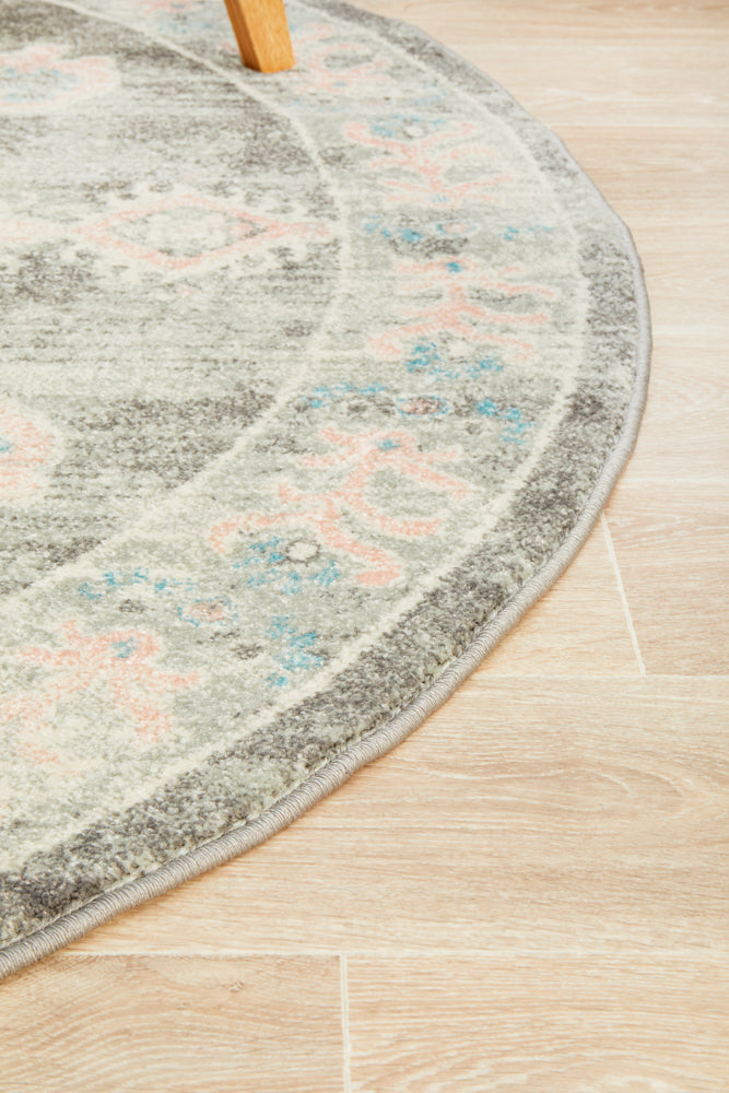 Linea Grey Round Rug