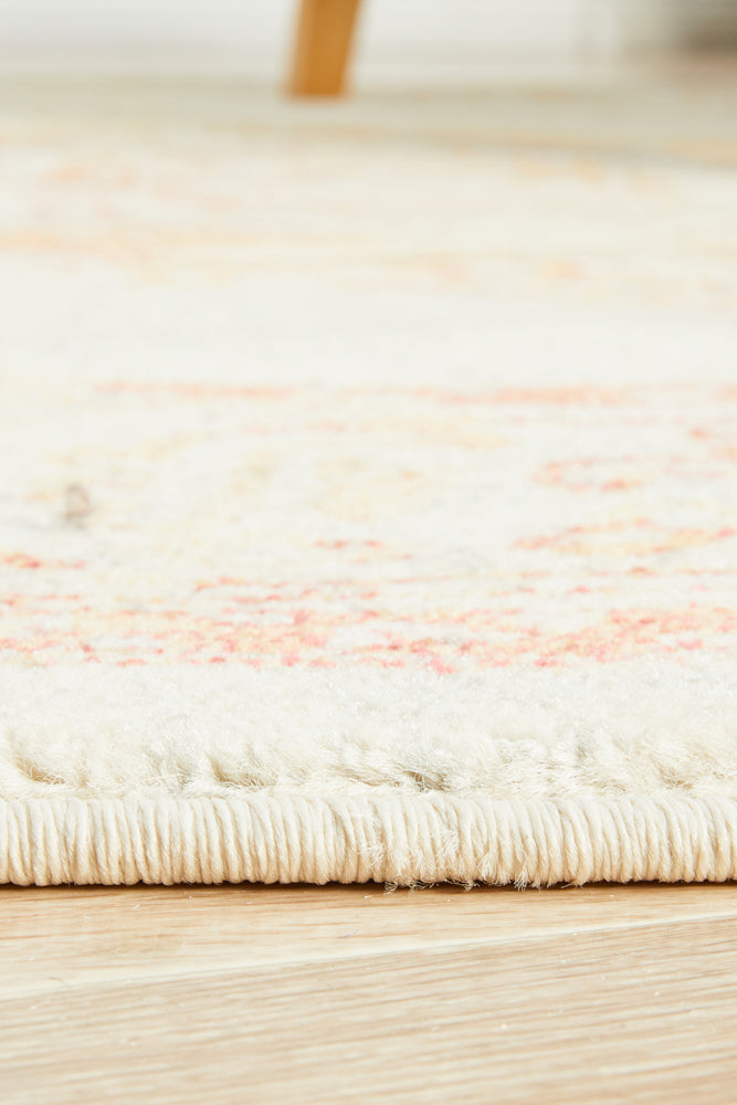 Linea Sunset Beige Round Rug