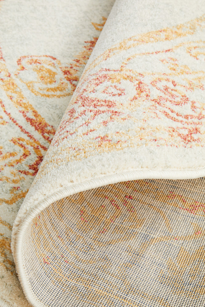 Linea Sunset Beige Round Rug