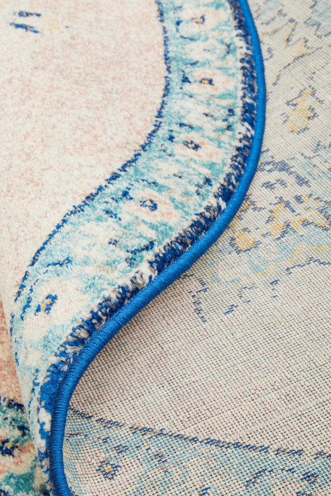 Linea Natural Multicolor Round Rug