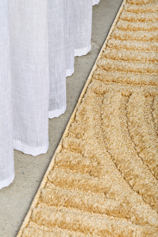 Alcova Brass Gold Runner Rug