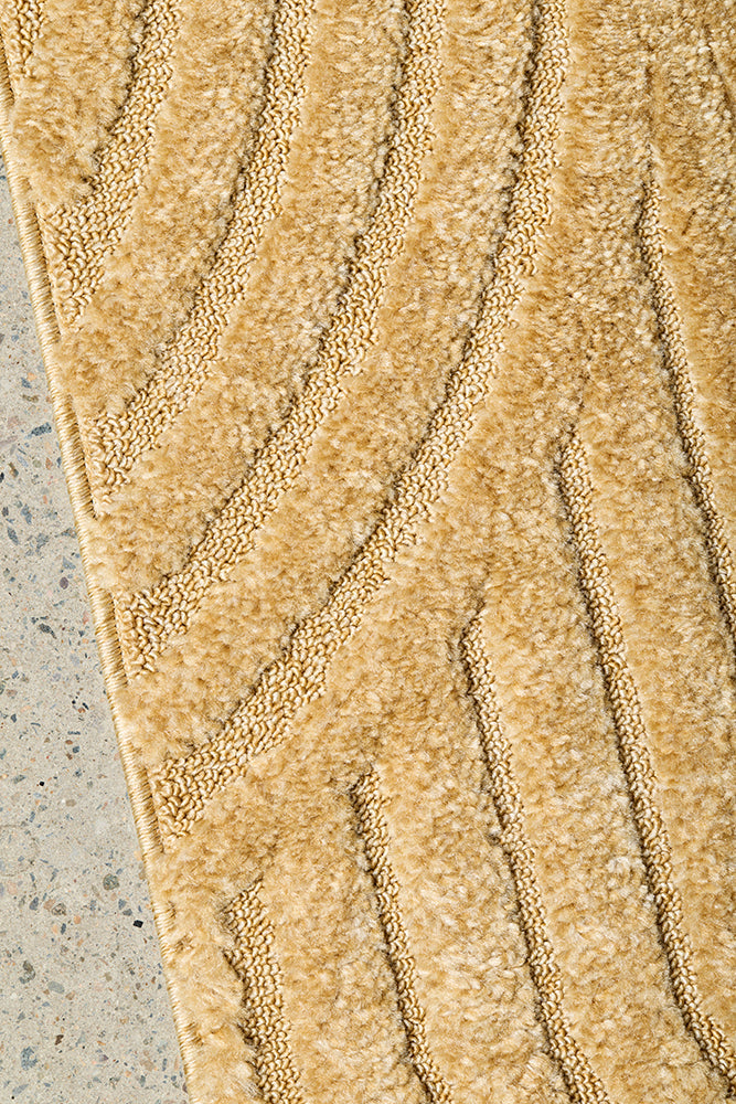 Alcova Brass Gold Runner Rug