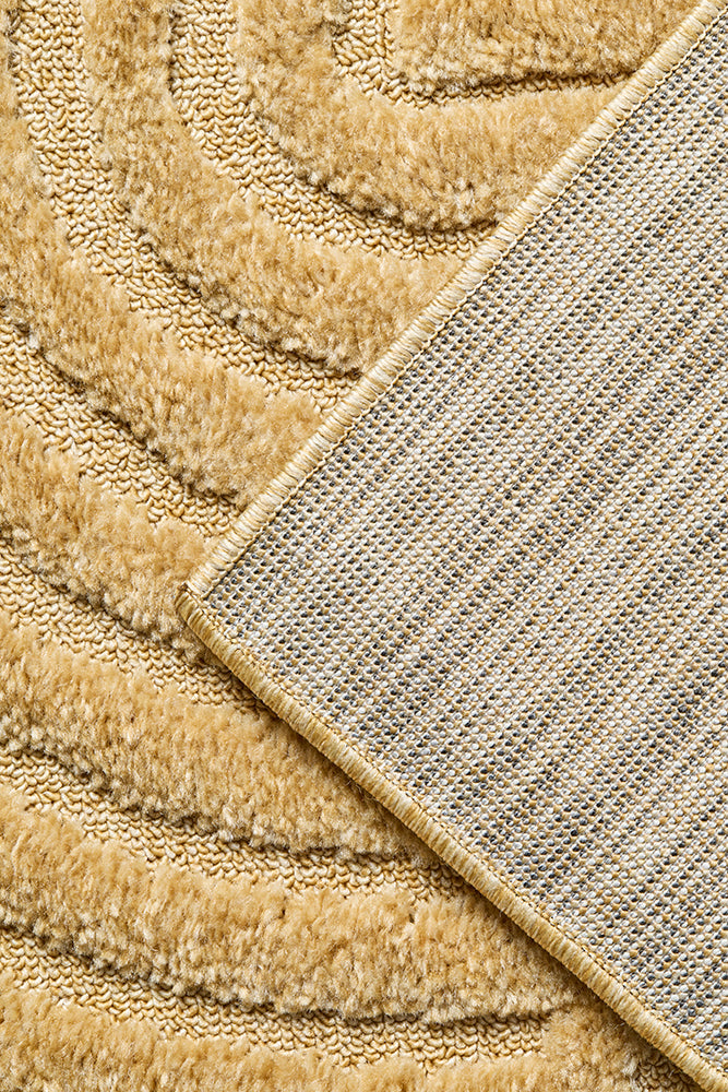 Alcova Brass Gold Runner Rug