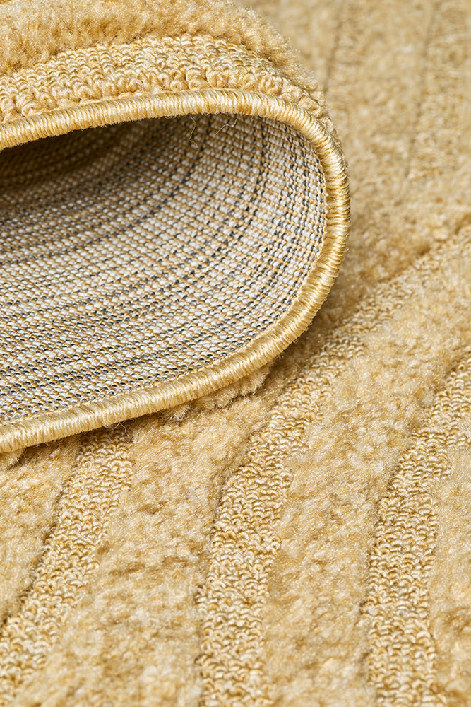 Alcova Brass Gold Runner Rug