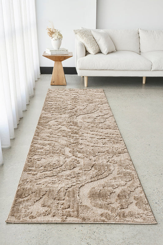 Alcova Latte Beige Runner Rug