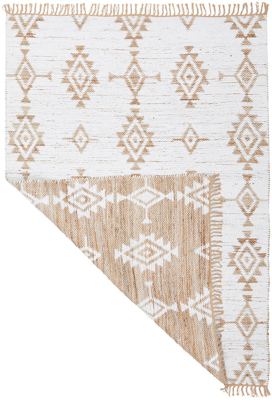 Arbelle Prism Natural Beige Jute & Cotton Rug