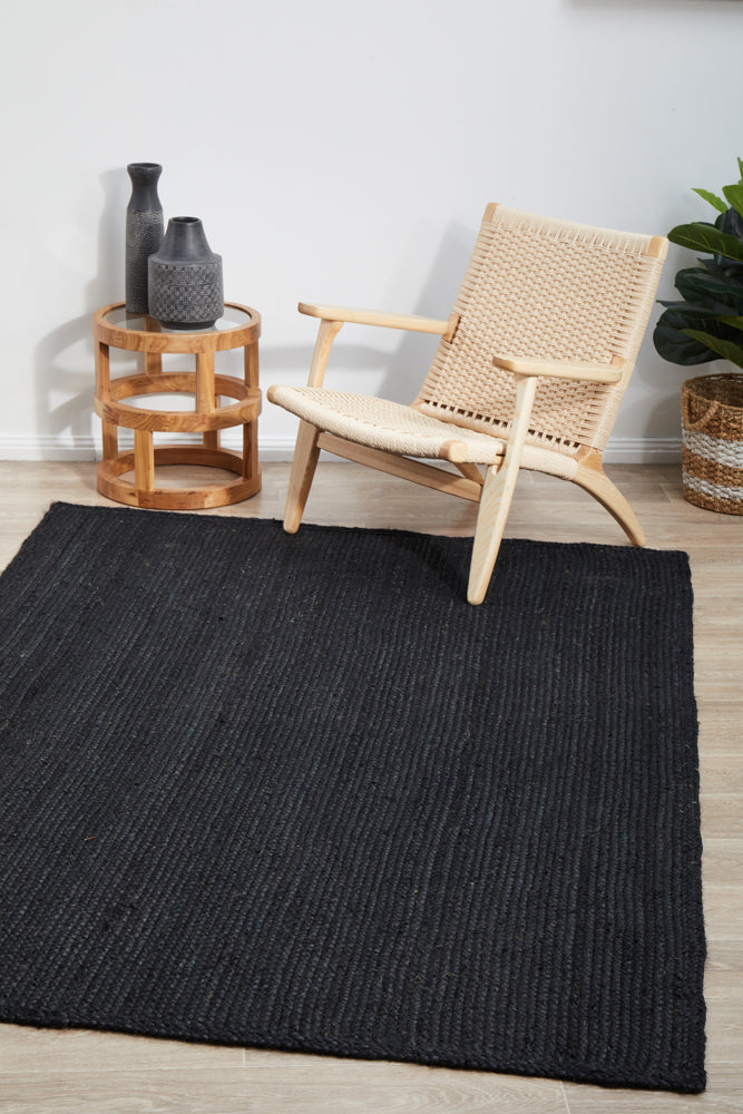 Arbora Black Jute Rug