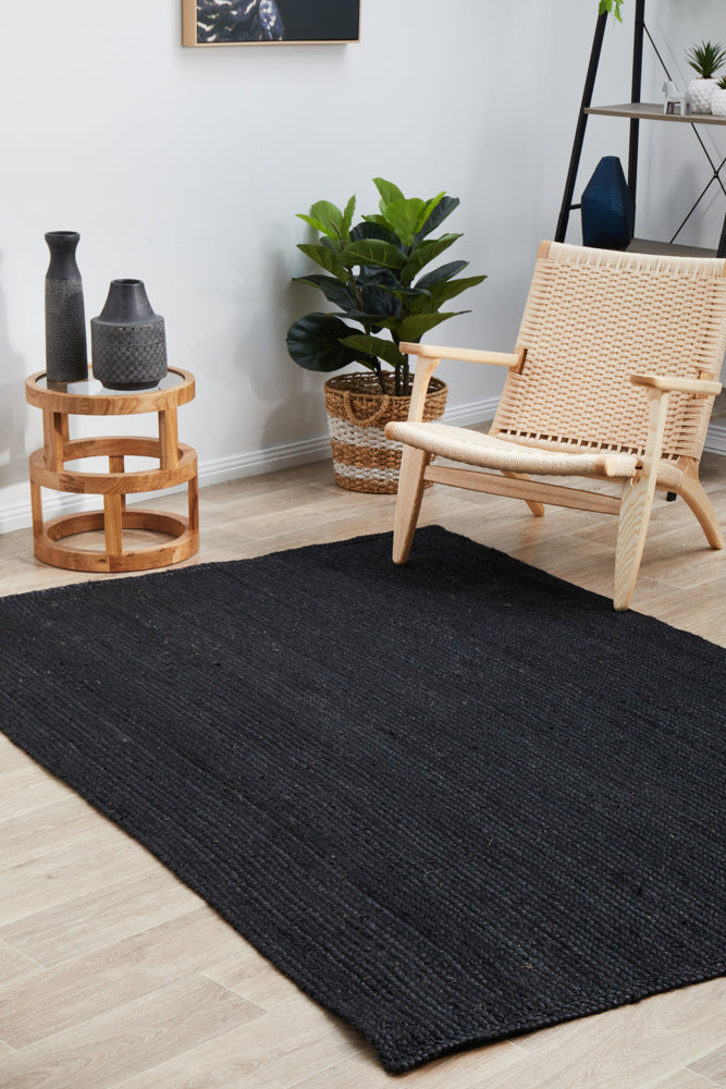 Arbora Black Jute Rug