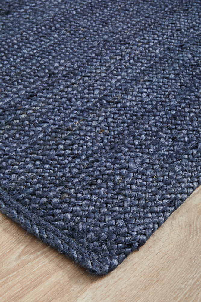 Arbora Navy Jute Runner Rug