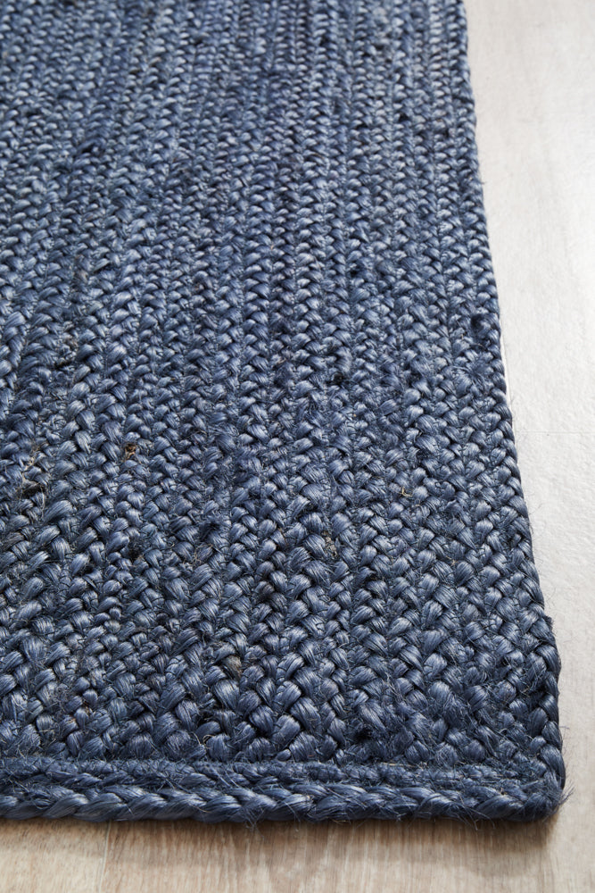 Arbora Navy Jute Runner Rug