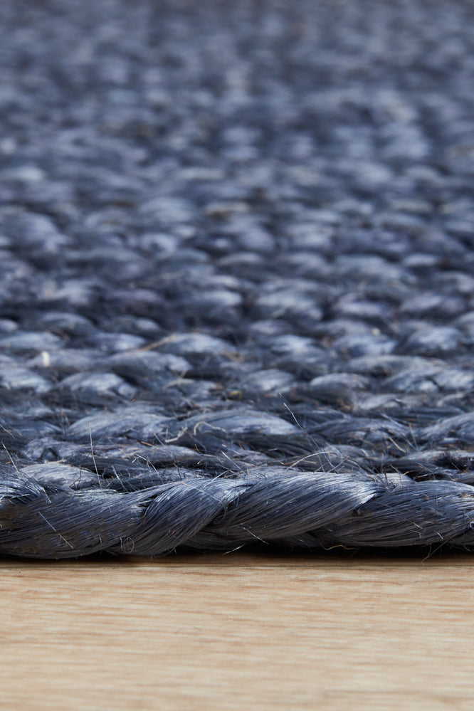 Arbora Navy Jute Runner Rug