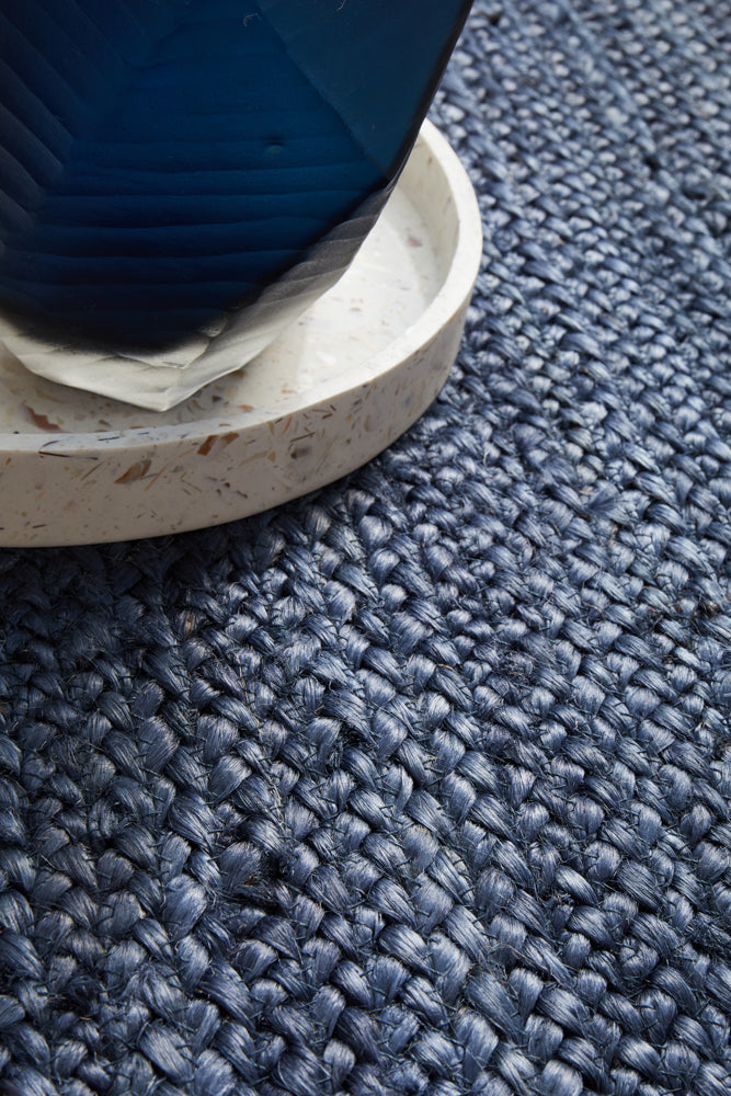 Arbora Navy Jute Runner Rug