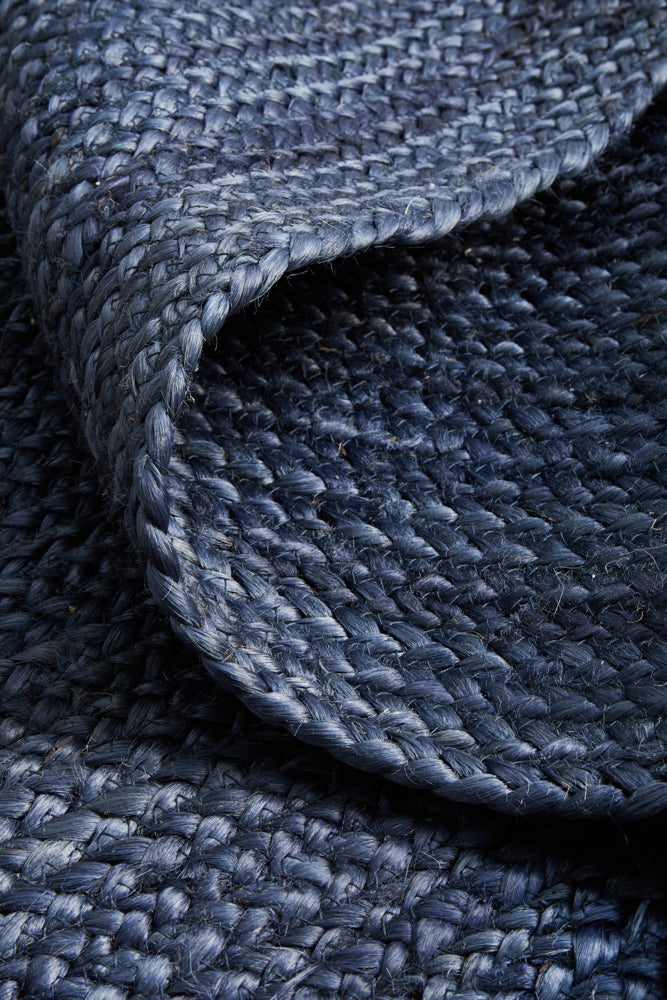 Arbora Navy Jute Runner Rug