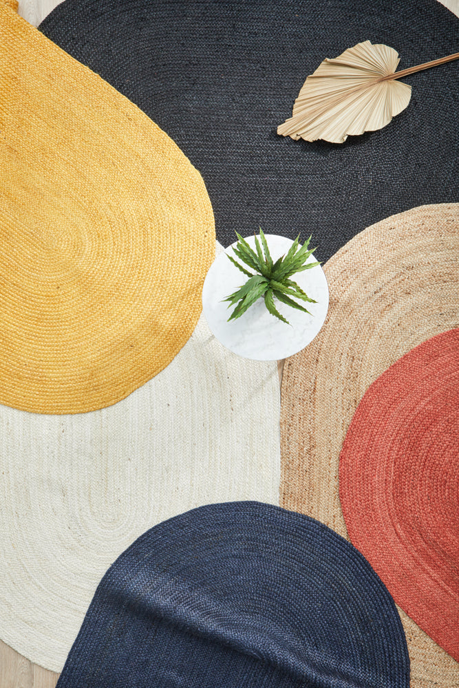 Arbora White Jute Oval Rug