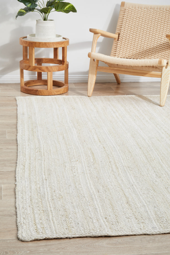 Arbora White Jute Rug