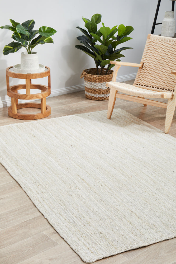Arbora White Jute Rug