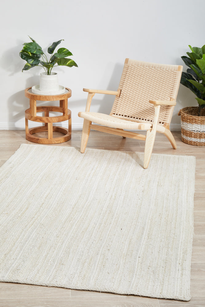 Arbora White Jute Rug