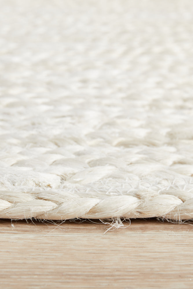 Arbora White Jute Runner Rug
