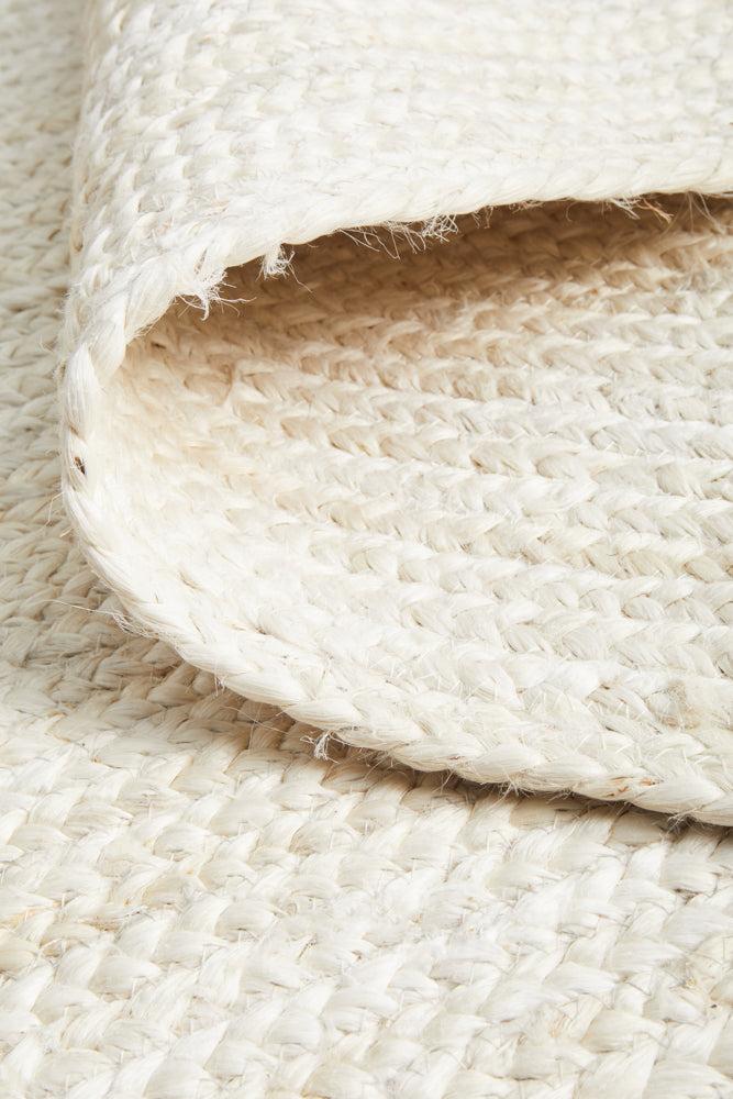 Arbora White Jute Runner Rug
