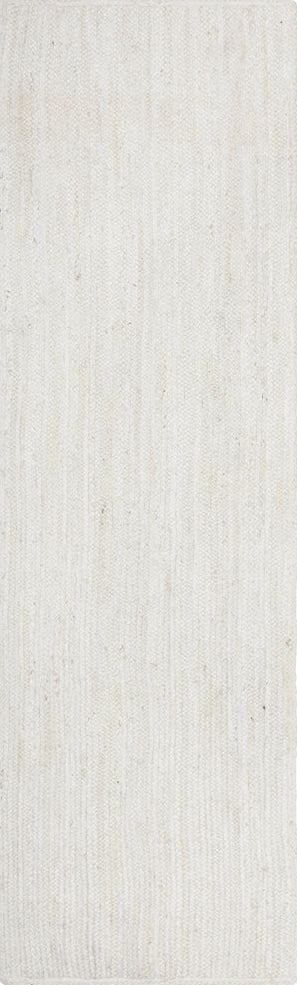 Arbora White Jute Runner Rug