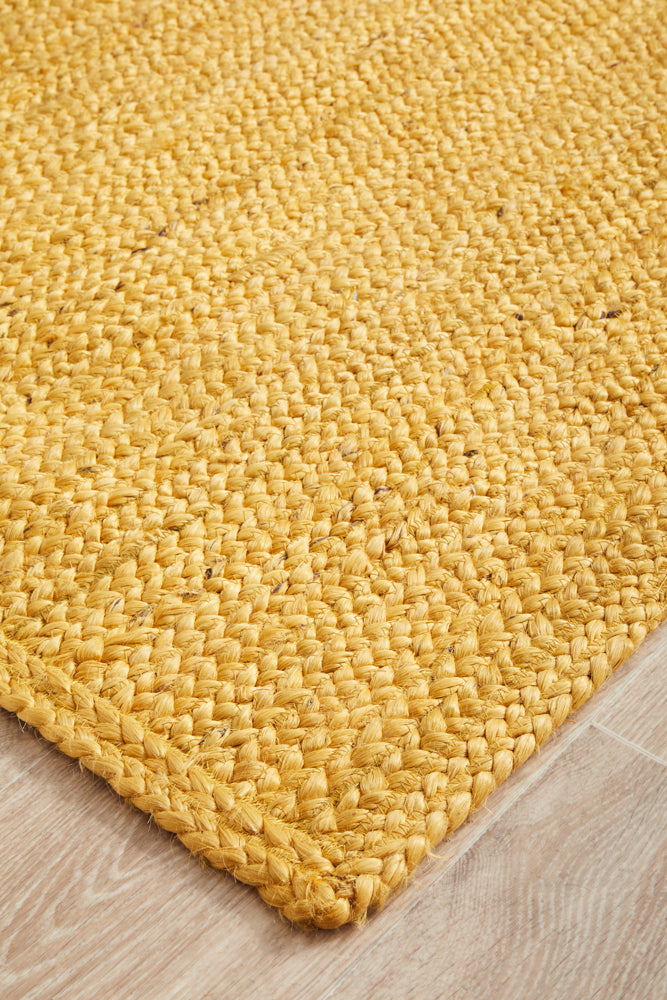 Arbora Yellow Jute Runner Rug