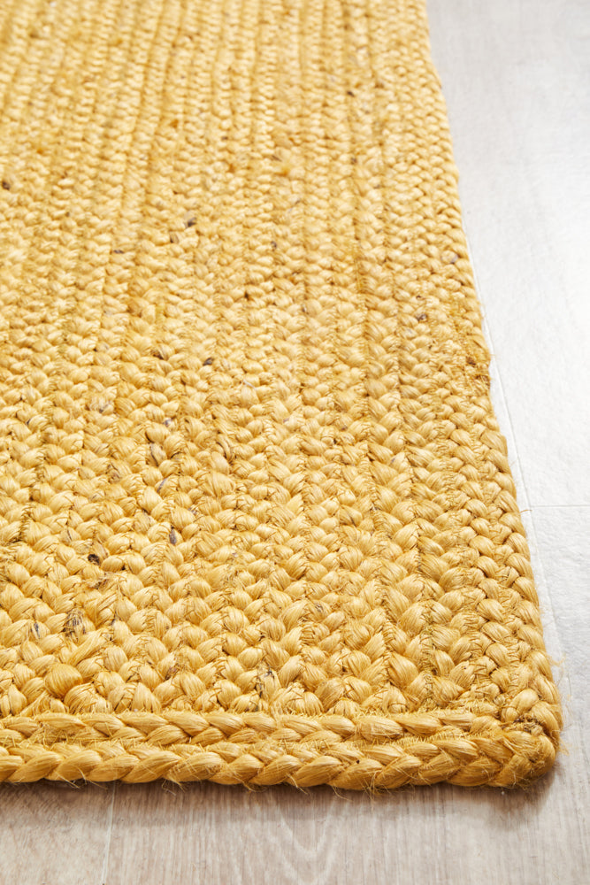Arbora Yellow Jute Runner Rug