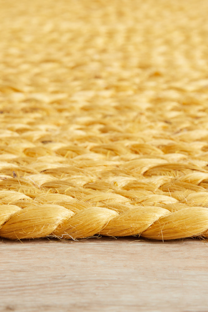 Arbora Yellow Jute Runner Rug