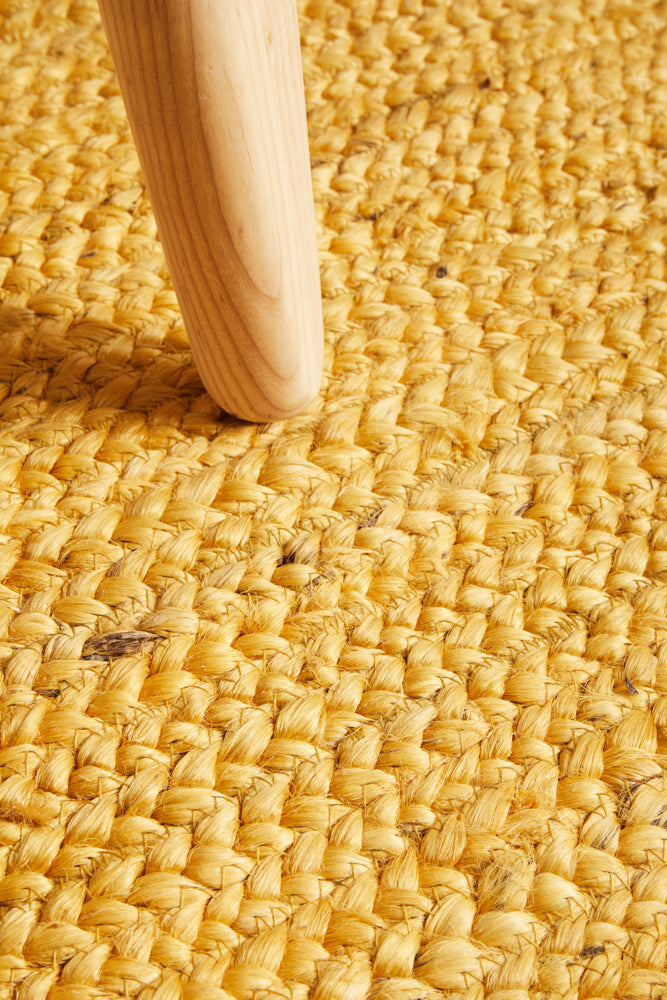 Arbora Yellow Jute Runner Rug