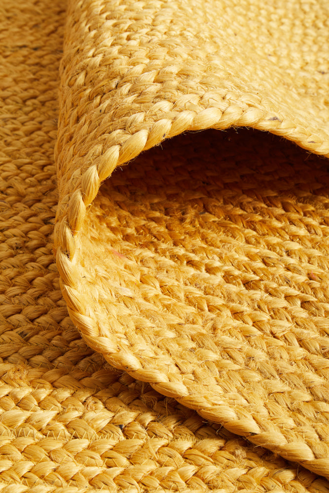 Arbora Yellow Jute Runner Rug