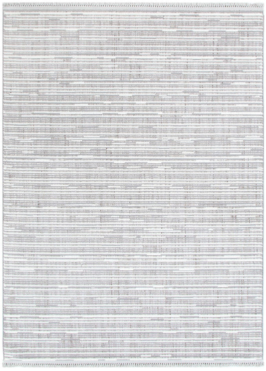 Bravo Modern Silver Rug — polyester rug, contemporary, designer, Haus & Harbour