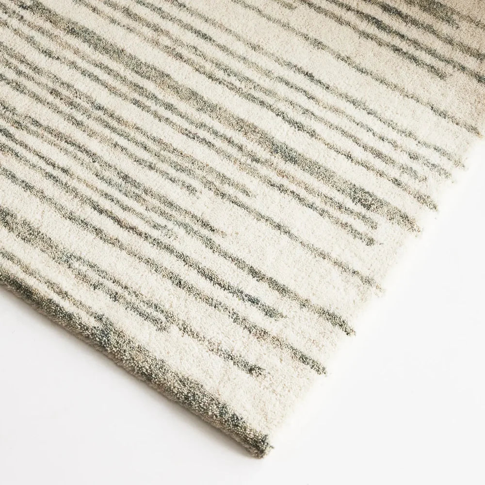 Maren Ivory Green Wool Rug
