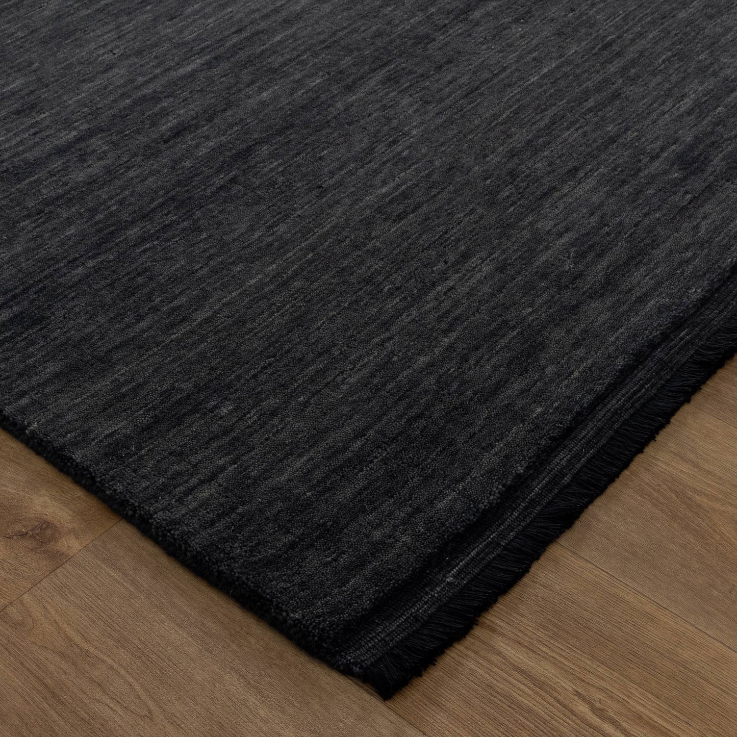 Chamberlain Modern Black Wool Rug