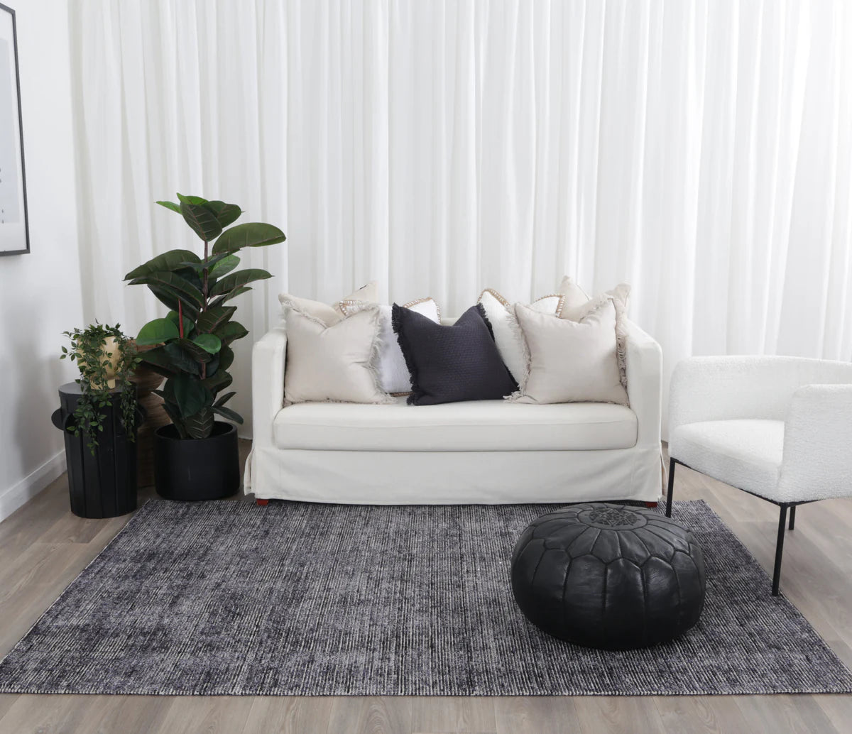 Avero Dark Grey Rug